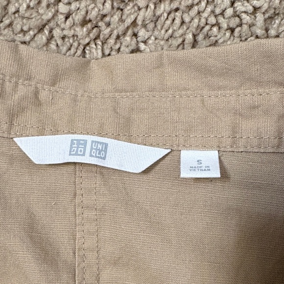 Uniqlo Beige Short Sleeve Jumpsuit - Picture 2 of 6